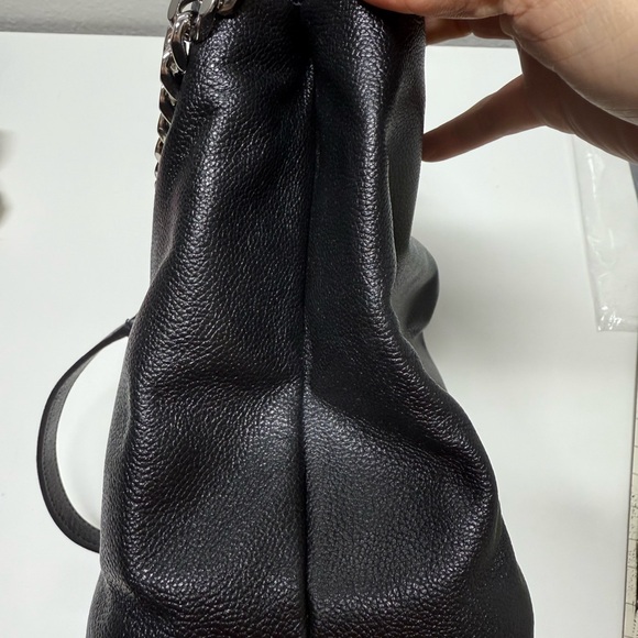 Rebecca Minkoff Elegant Black Leather armour top handle Handbag - Picture 15 of 15